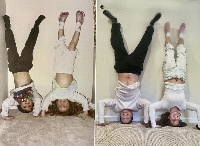 siblings recreate childhood photos