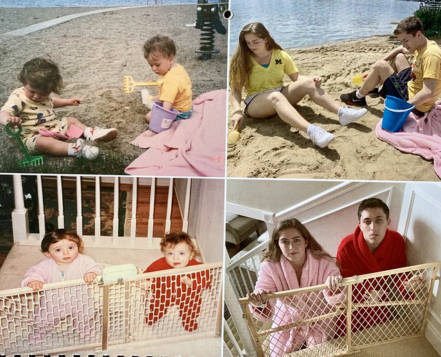 siblings recreate childhood photos