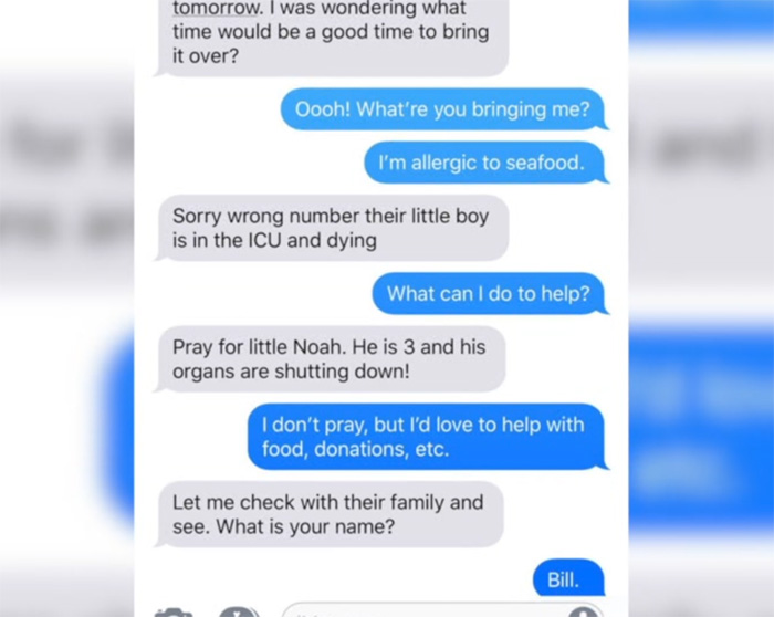 wrong number text to kindness