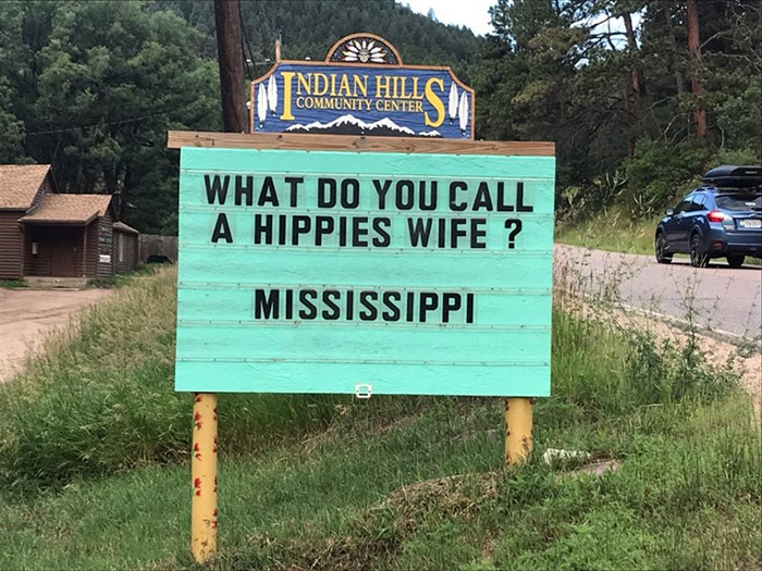 dad jokes colorado sign