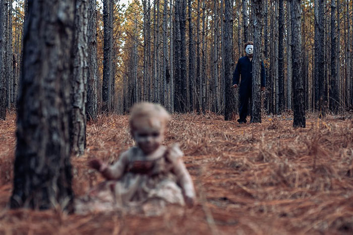 father daughter zombie photo shoot