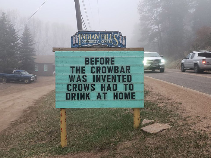 dad jokes colorado sign