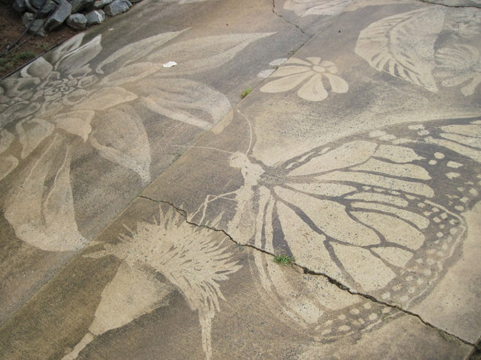 pressure washer driveway art