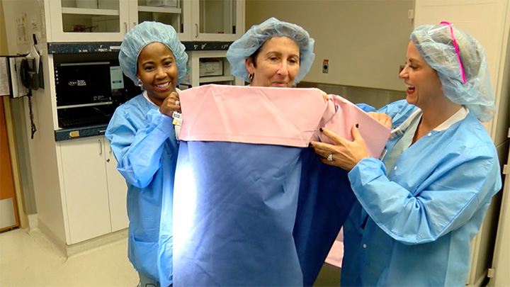 nurses make sleeping bags for homeless