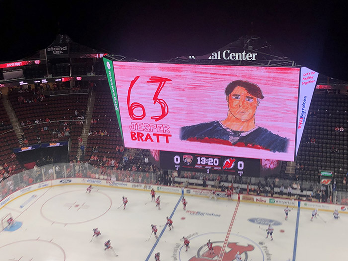 nhl team uses pictures drawn by kids