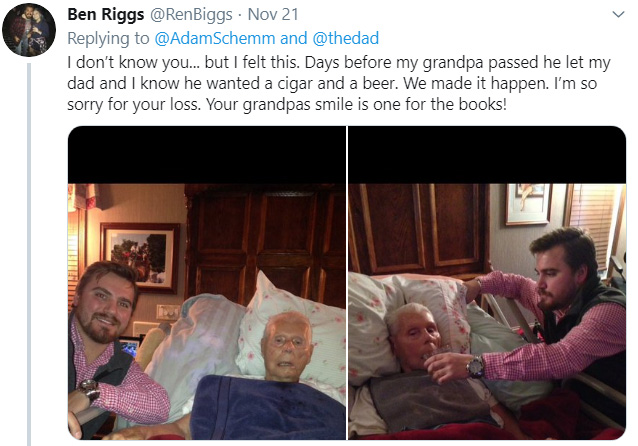man has dying wish to drink beer with sons