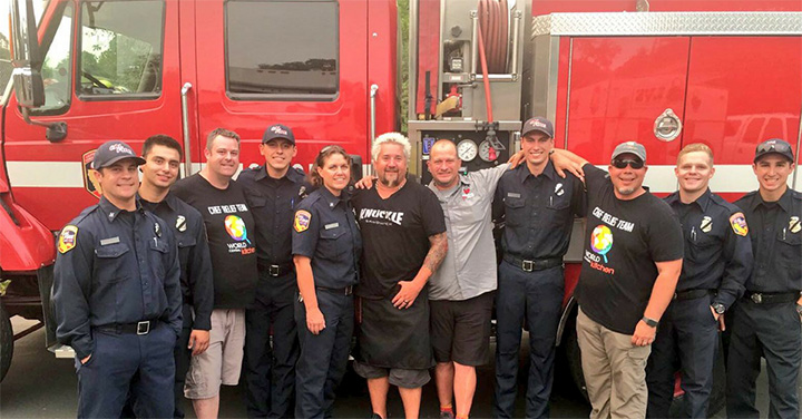 celebrity chefs feeding firefighters california wildfires