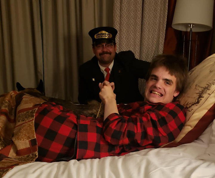 boy autism polar express