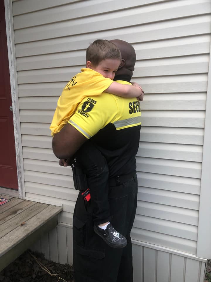 kid dresses up as school security guard favorite person day