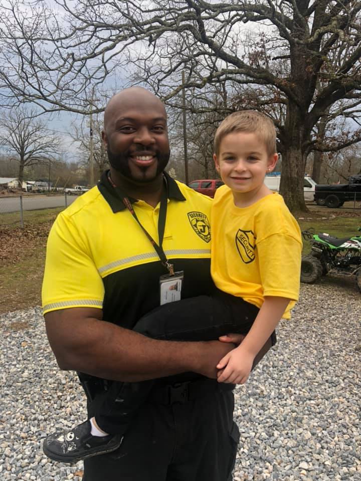 kid dresses up as school security guard favorite person day