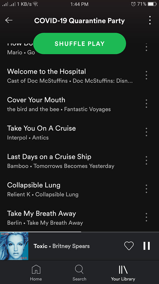 Coronavirus playlist