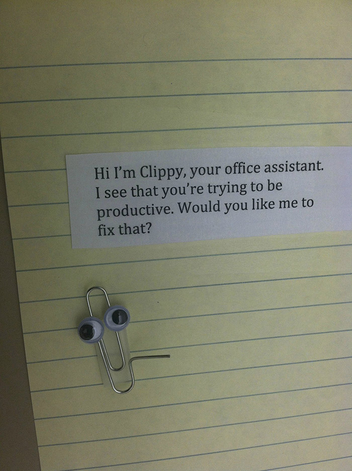 clippy office prank