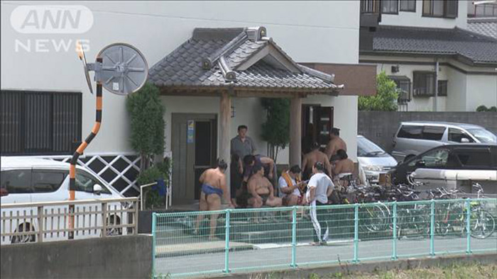 sumo wrestlers save woman drowning