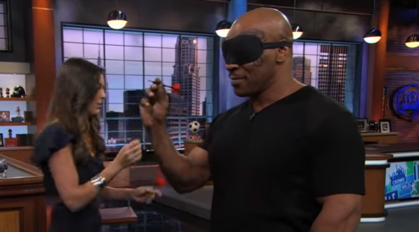 Mike Tyson Says He's A Shaolin Monk, Then Hits 2 Bulls Eyes Blindfolded