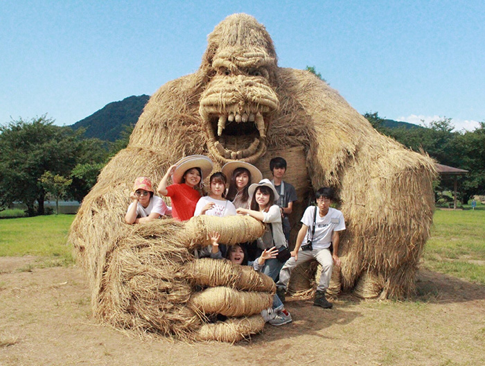 rice straw art Japan