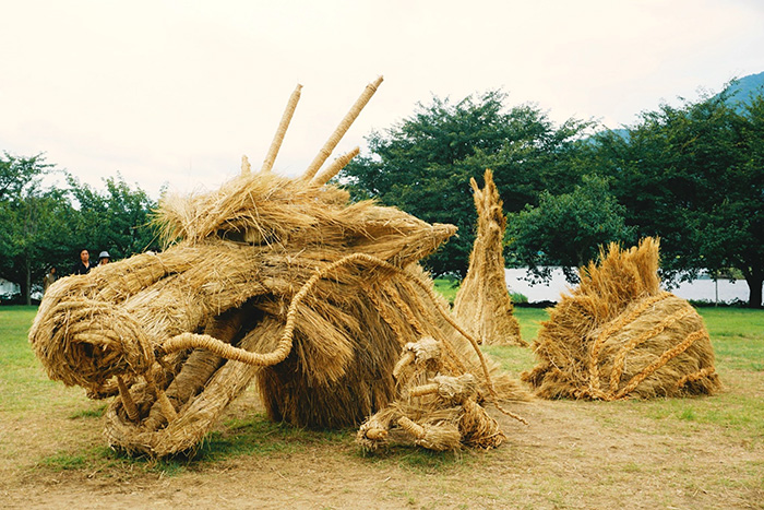 rice straw art Japan