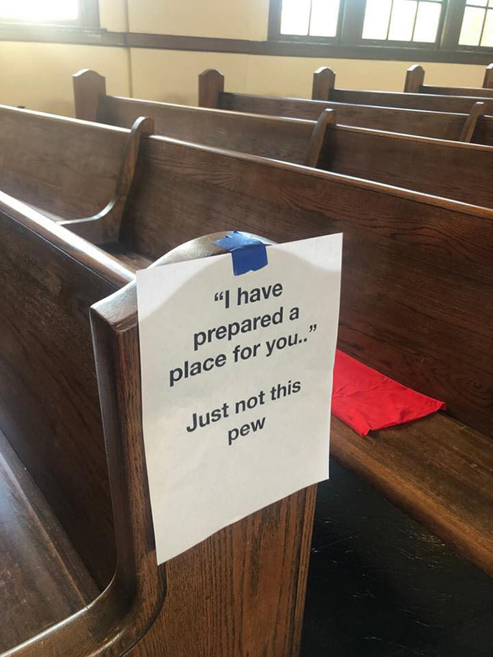 social distancing church signs