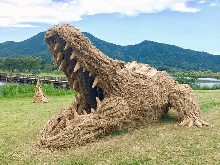 rice straw art Japan