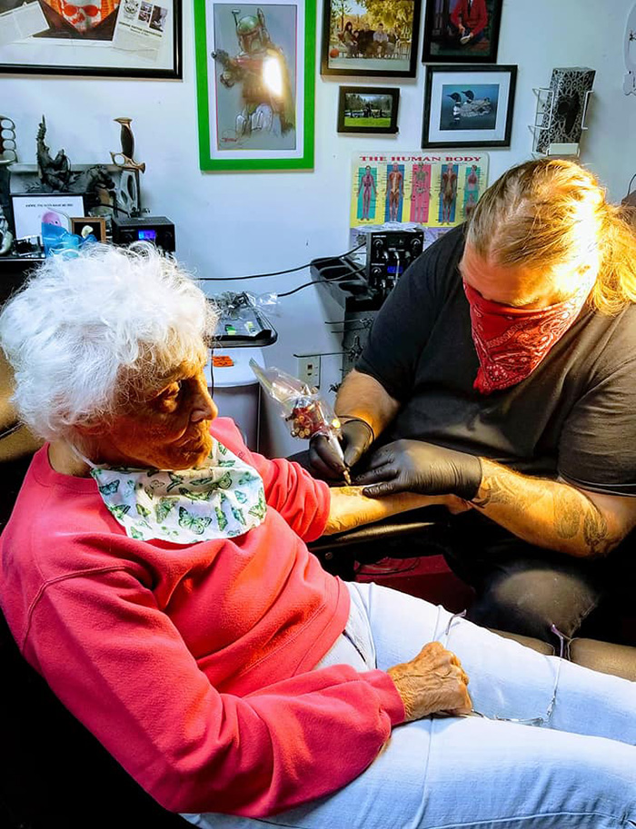 103 year old grandma tattoo