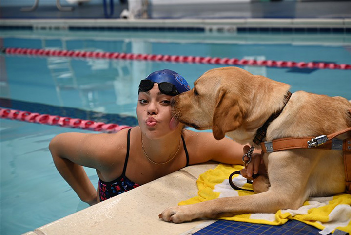 swimmer guide dog olympics