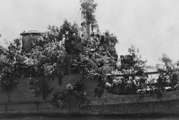 Dutch navy ship disguised as island world war 2