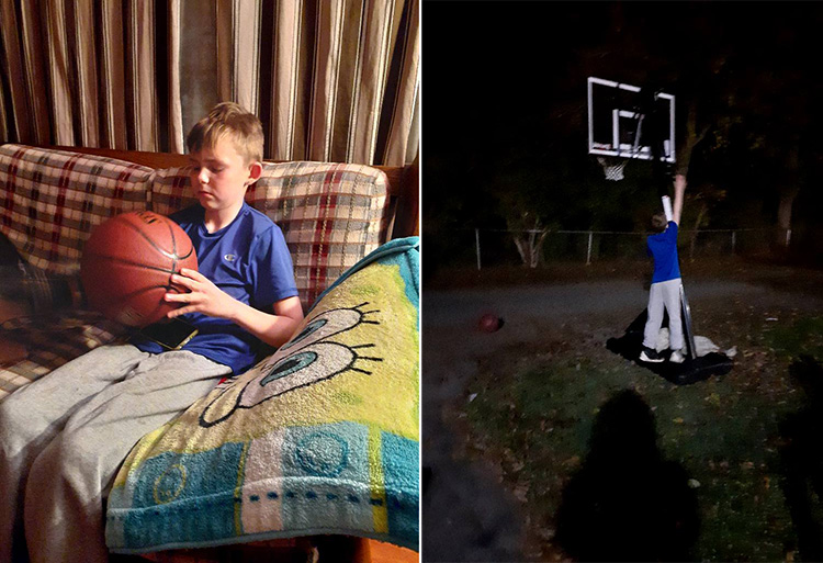 fedex driver gifts boy basketball goal