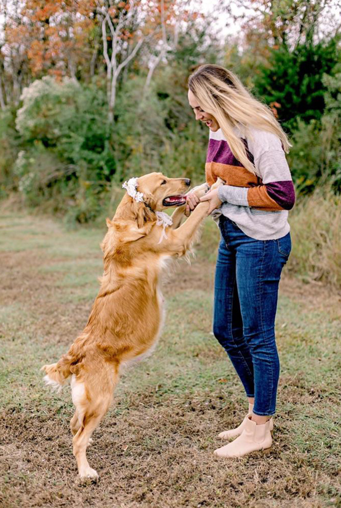 maternity shoot for foster dog