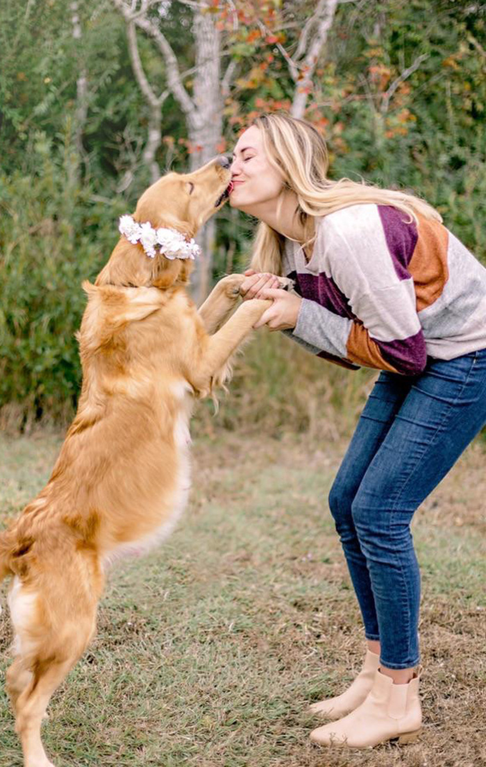 maternity shoot for foster dog