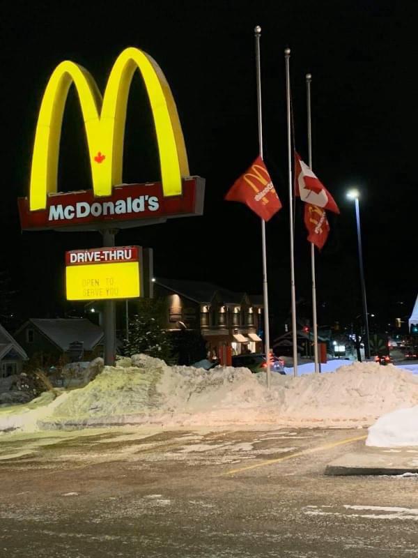 mcdonalds honors employee lowers flags to half mast