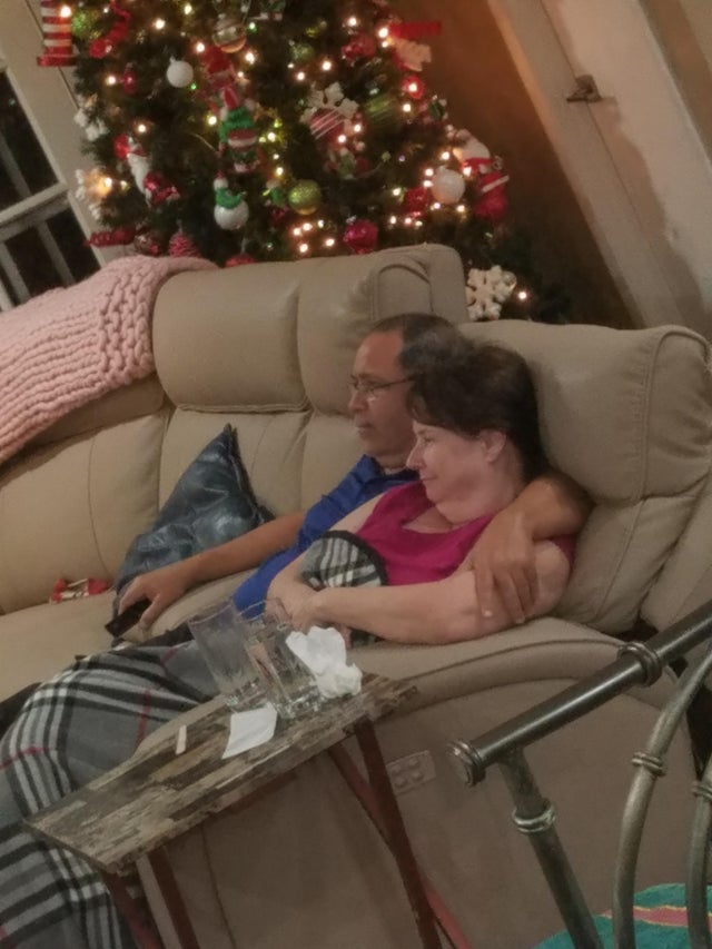 Almost 40 years together and this is how they still watch TV