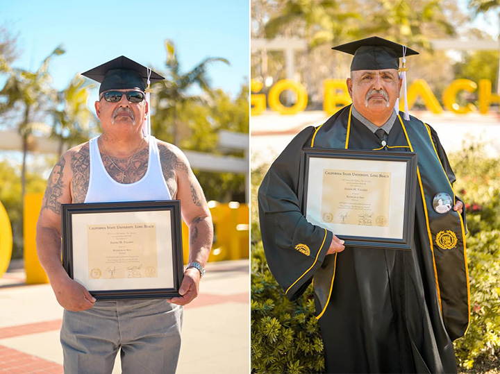 man in prison half his life graduates college