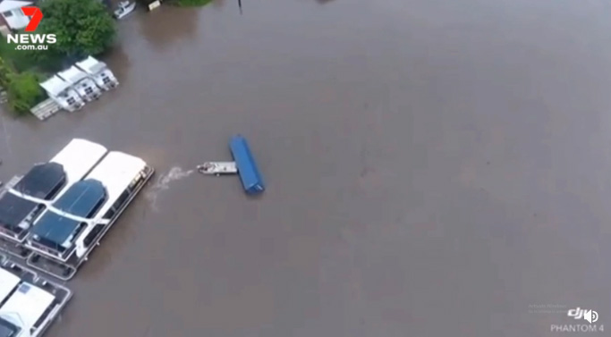 boat saves house boats from shipping container