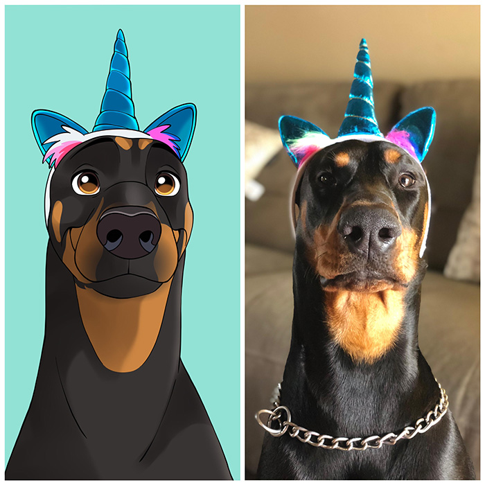 dog unicorn hat