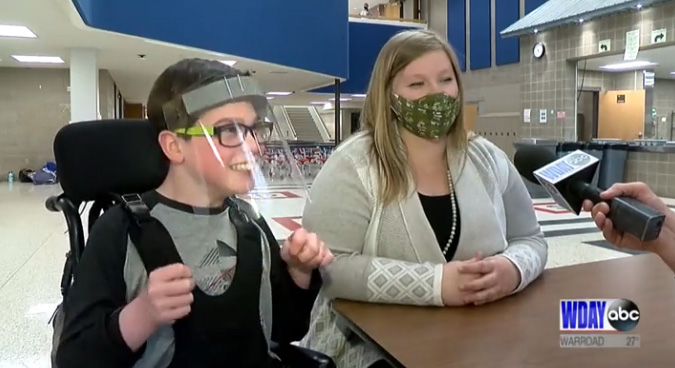 kale hannahs middle school kids football wheelchair