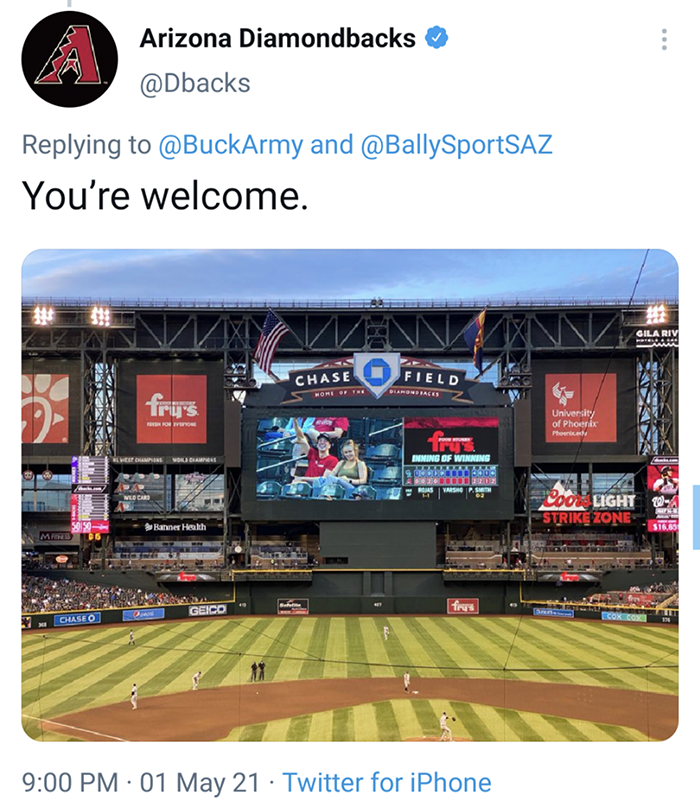 baseball game first date arizona diamondbacks