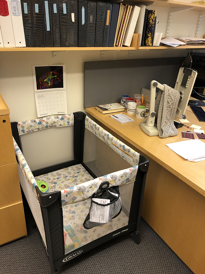 professor buys crib for student