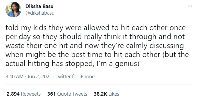 mom tricks kids to stop fighting