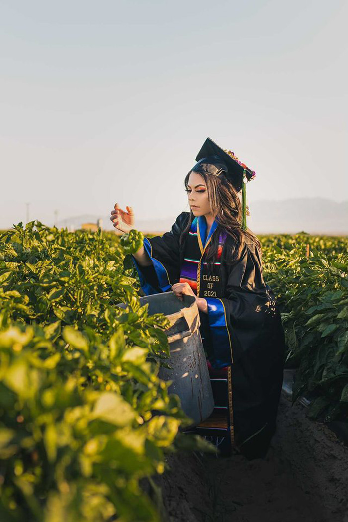 UC San Diego college grad thanks parents farm life