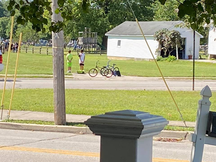 boys on bikes honor veteran funeral