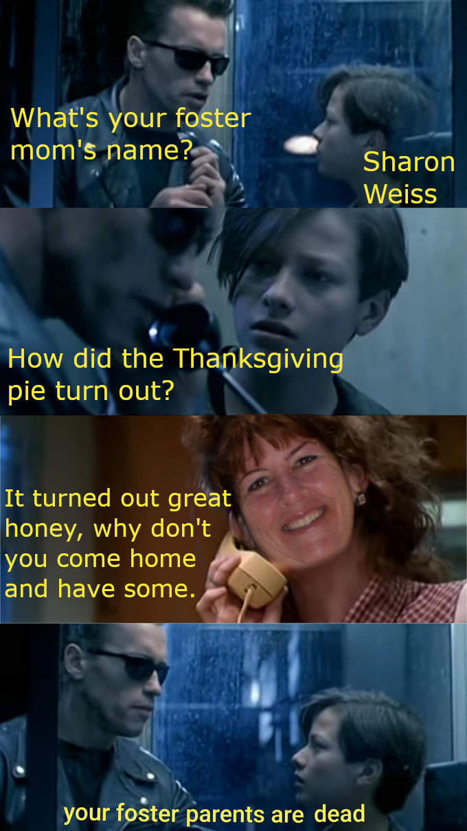 Sharon burned pie Marie Callender