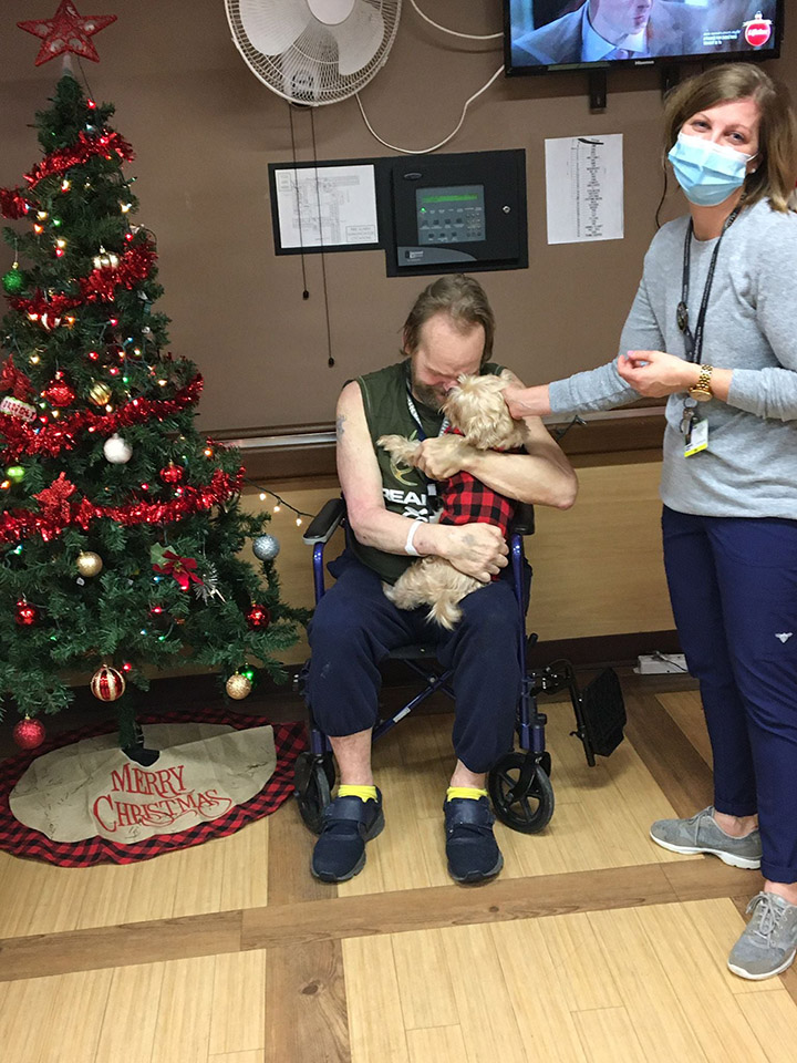 nurse adopts dog for patient