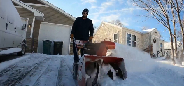 volunteers shovel snow