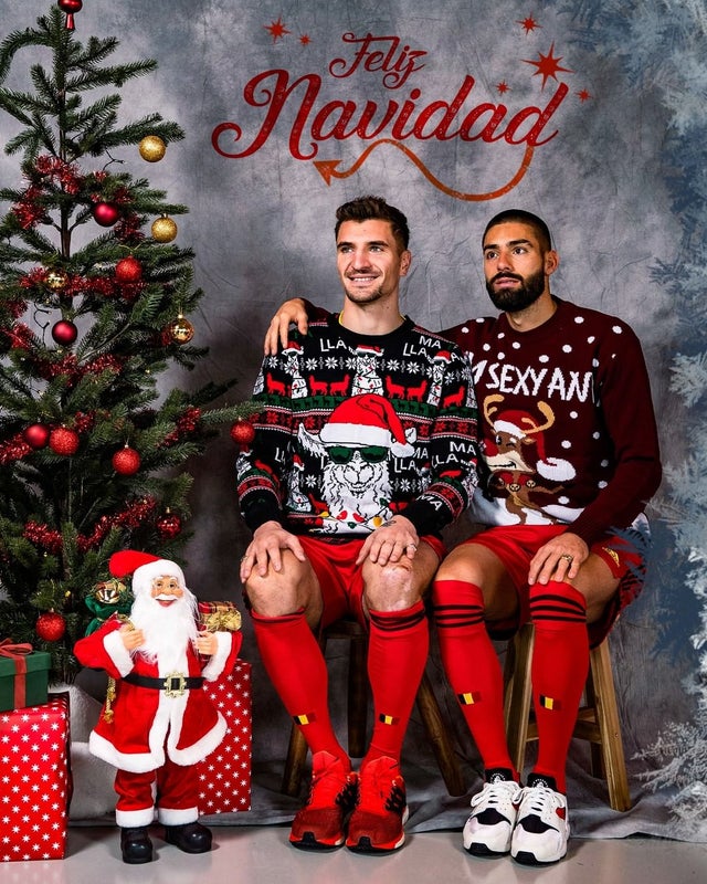 Belgium soccer team Christmas cards