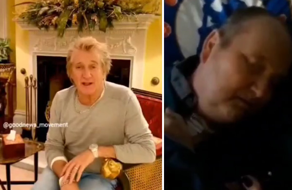 Rod Stewart sings to Gary last wish