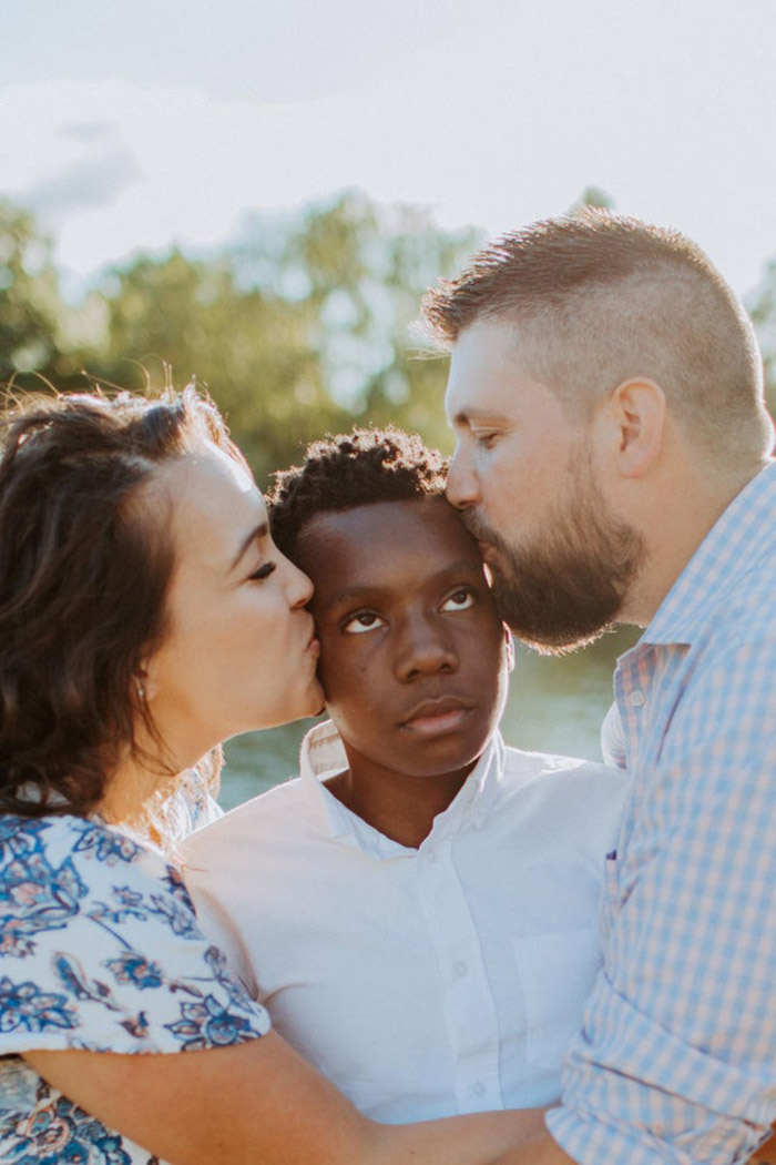 Adoption reveal photo shoot