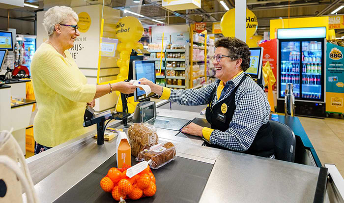 grocery store opens slow line for elderly to talk