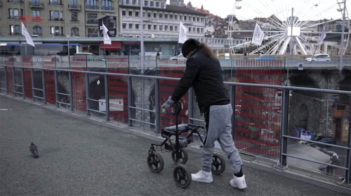 paralyzed man walks spinal implant