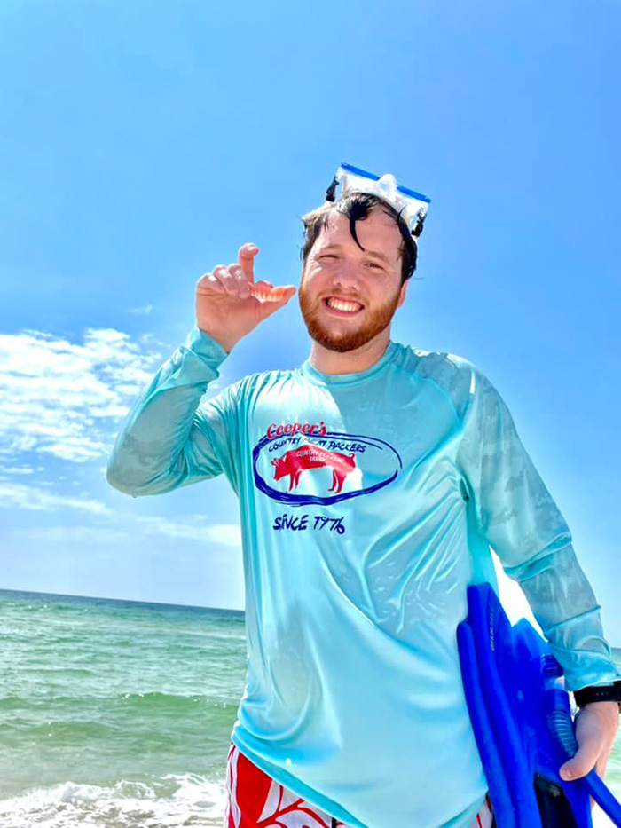 man finds dentures snorkeling gulf shores