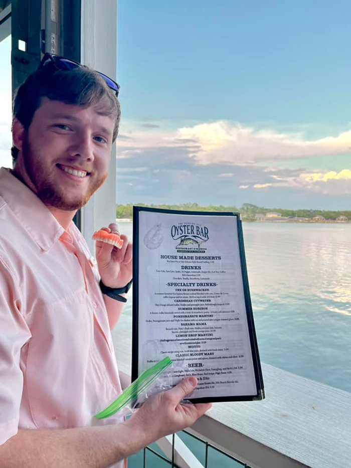 man finds dentures snorkeling gulf shores