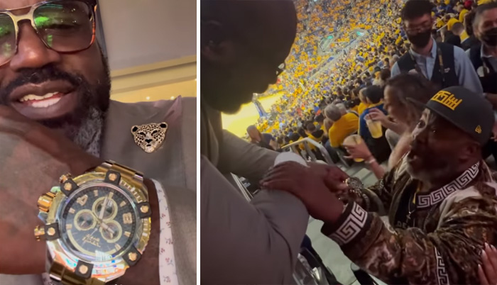 shaq gifts watch to fan